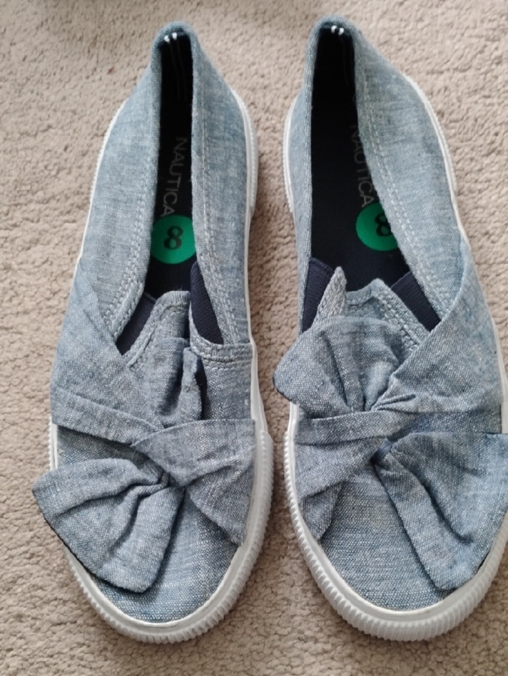 Nautica Light Blue Slip-On Tennis Shoe.  Women's Size 8